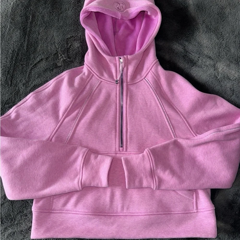NWT Lululemon Scuba Oversized Half Zip Hoodie Plush Pink XL/XXL Rare - Picture 5 of 6
